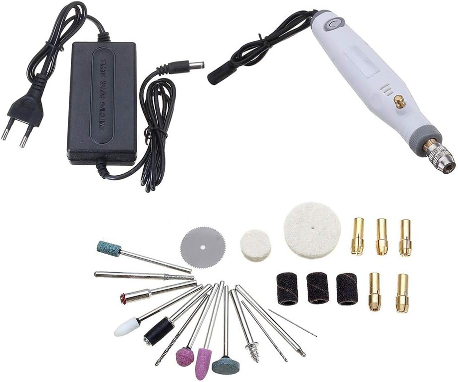 18W Electric Grinder Pen, 220V 110V Universal Mini Electric Drill Kit Variable Speed Grinder Polisher Engraving Pen DIY Hand Tool