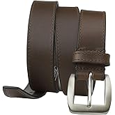 Nickel Smart Casual Belt - Genuine Leather, Nickel-Free Buckle, Men's, 32-46 inch