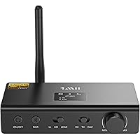 1Mii DS700 HiFi Bluetooth Audio Transmitter Receiver for TV, Long Range Wireless Adapter with Audiophile DAC, LDAC/aptX HD/ap