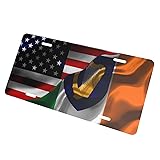 American Flag and Ireland Irish Flag License Plates