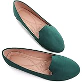 SAILING LU Women's Round Toe Comfortable Ballet Shoes for Women Dressy Slip-ons Loafers Green Size 9.5