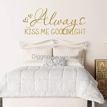 Amazon Com Diggoo Always Kiss Me Goodnight Decal Bedroom
