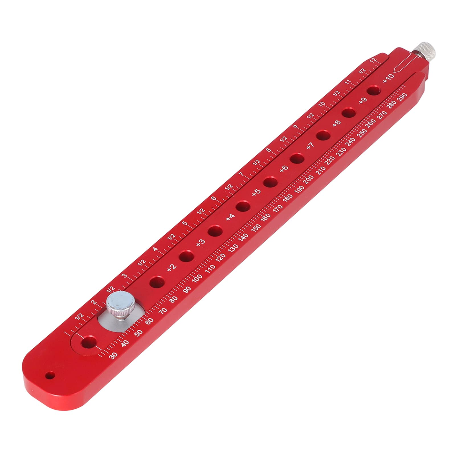 Woodworking Compass Scriber, Professional Precision Aluminum Alloy Adjustable Drawing Circle Ruler, Dual Scale Fixed Point Marking Gauge Wood Scribe Tool for Woodworking Metal Leather Processing