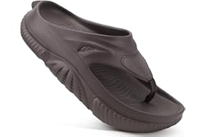 COFACE Men Orthopedic Footbed Flip Flops Fabric Toe Post Beach Sandals Size 7-15