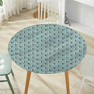 Round Tablecloth Diameter -54 Inch(Elastic Edge) Picnic ...