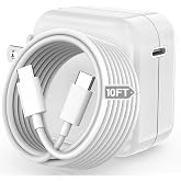 Mac Book Pro Charger - USB C Charger Fast Charger Power Adapter for USB C Port MacBook Pro/ MacBook Air 16 15 14 13 inch, New iPad Pro and All USB C Device, Included 10FT Long USB C to C Charger Cable