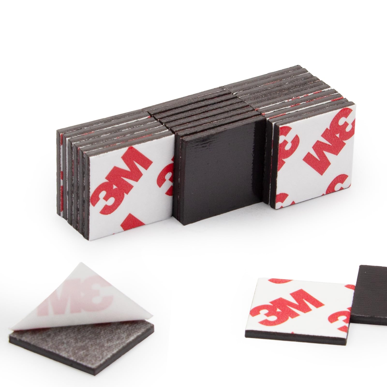 Photo 1 of Magnetic Squares with 3M Adhesive Backing(96 PCS Each 3/4" x 3/4"),Self Sticky Pre-Cut Magnet Tape Strip for Family Activities,Peel and Stick for Cards/Picture/Poster (80mil Magnet)
