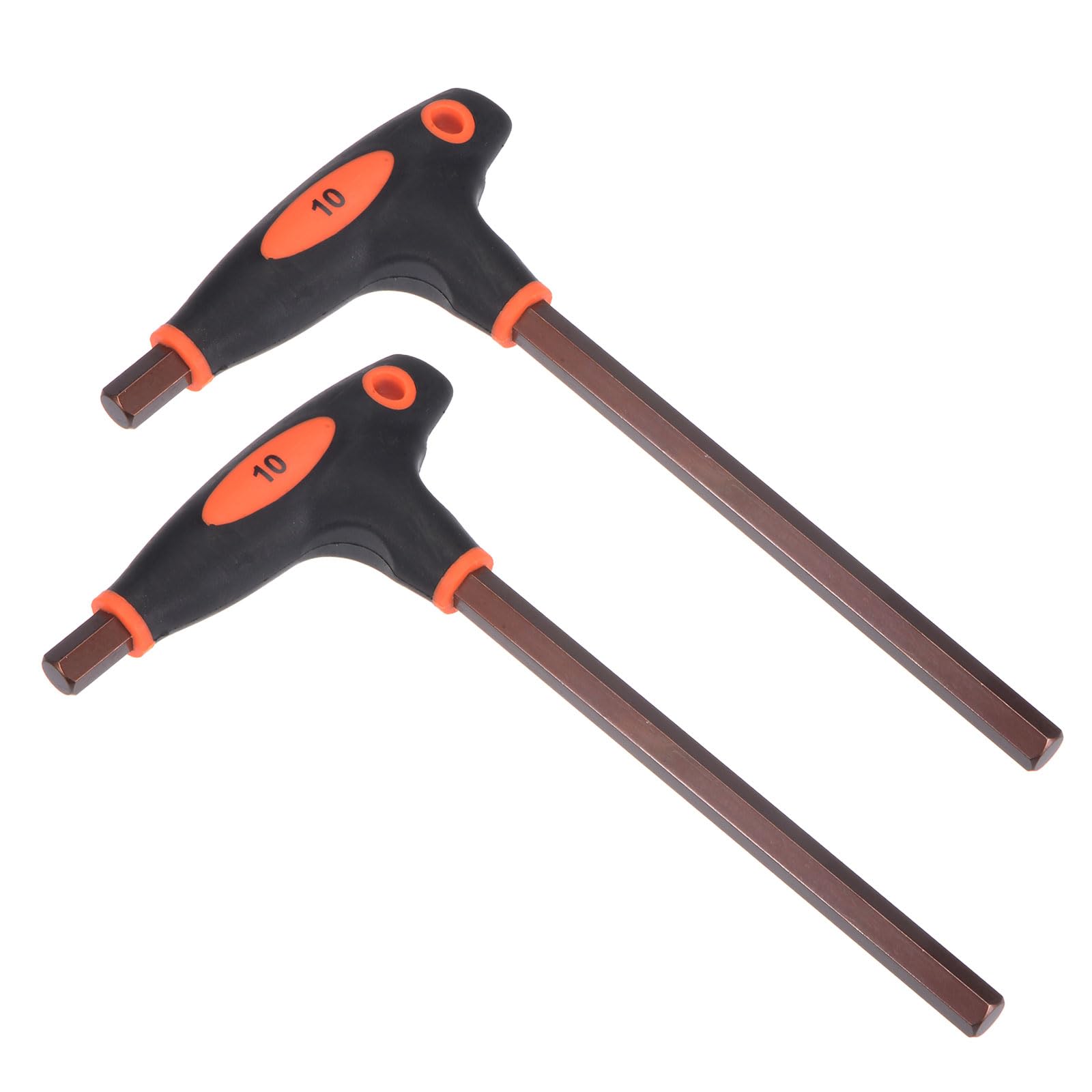 CoCud T-Handle Hex Key, 10mm Hex, S2 Steel Metric T-Key Wrench Red - (Applications: for Basic Home Repair and Mechanical Maintenance), 2-Pieces