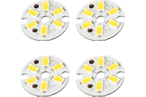 Othmro 4PCS 300mA 3W LED Chip Bulb, 9-11V Super Round LED Chip Bulb LED Chip Bulb Surface Mounted Devices Light Beads,Floodlight for Camper Light Bulb, Home Reading, Light Marine Lamps