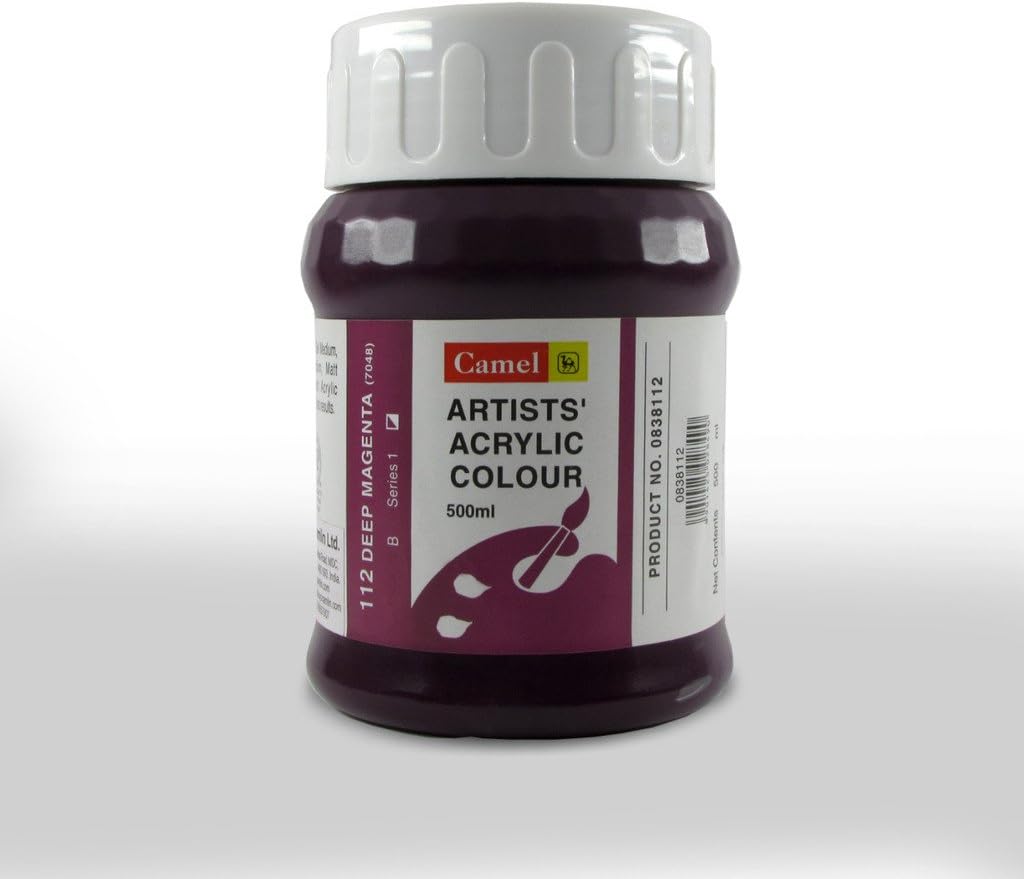 Camlin Kokuyo Artist Acrylic Colour 500 ml Series 1 Deep Magenta
