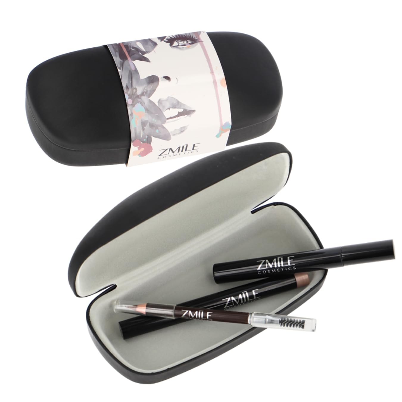 Makeup Beauty Set What a Look ! Sunglasses Kit Case - Cosmetic Classy Eyeshadow Pen, Mascara, and an Eyebrow pencil - All Vegan !