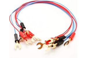 XFFCSEC 6pcs Circuit Switch Wire connectors:Science Wire Used for Battery Holder/Knife Switch/Bulb Holder Electricity Connection,Great for Demos Teaching Basic Principles of Electricity