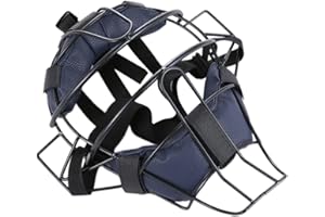 Catcher's Facemask, Lightweight Alloy Baseball Catcher Helmet with Soft Padded, Adjustable Softball Face Protection Cover for