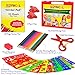 Drawing Kit for Kids with Sticker Sheets, Arts and Crafts for Kids 4+ Years, Drawing Stencils Set for Kids with Clips, Stickers, Coloring Pencils in Travel Case, Full Kids Drawing Kit with Stencil Set