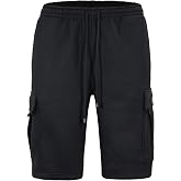 VICTORIOUS Men's Solid Fleece Cargo Shorts