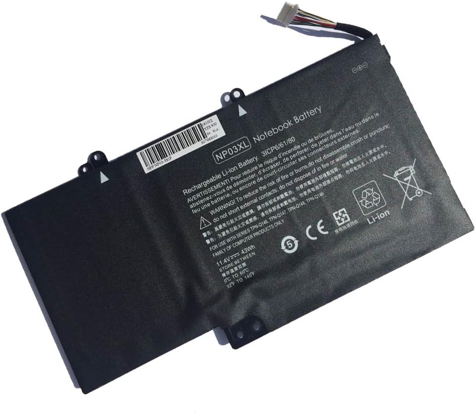 Powerforlaptop Laptop/Notebook Replace Battery for HP Pavilion x360 13-a010nr 13.3-Inch 2 in 1 Convertible Touchscreen NP03XL HSTNN-LB6L 760944-421 760944-541 761230-005 3ICP6/60/80