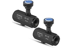 Grinsvalley 2 Pcs Hydraulic Flow Control Valve KC-03 3/8" NPT Threaded Throttle Check Valve 3000PSI Carbon Steel Hydraulic