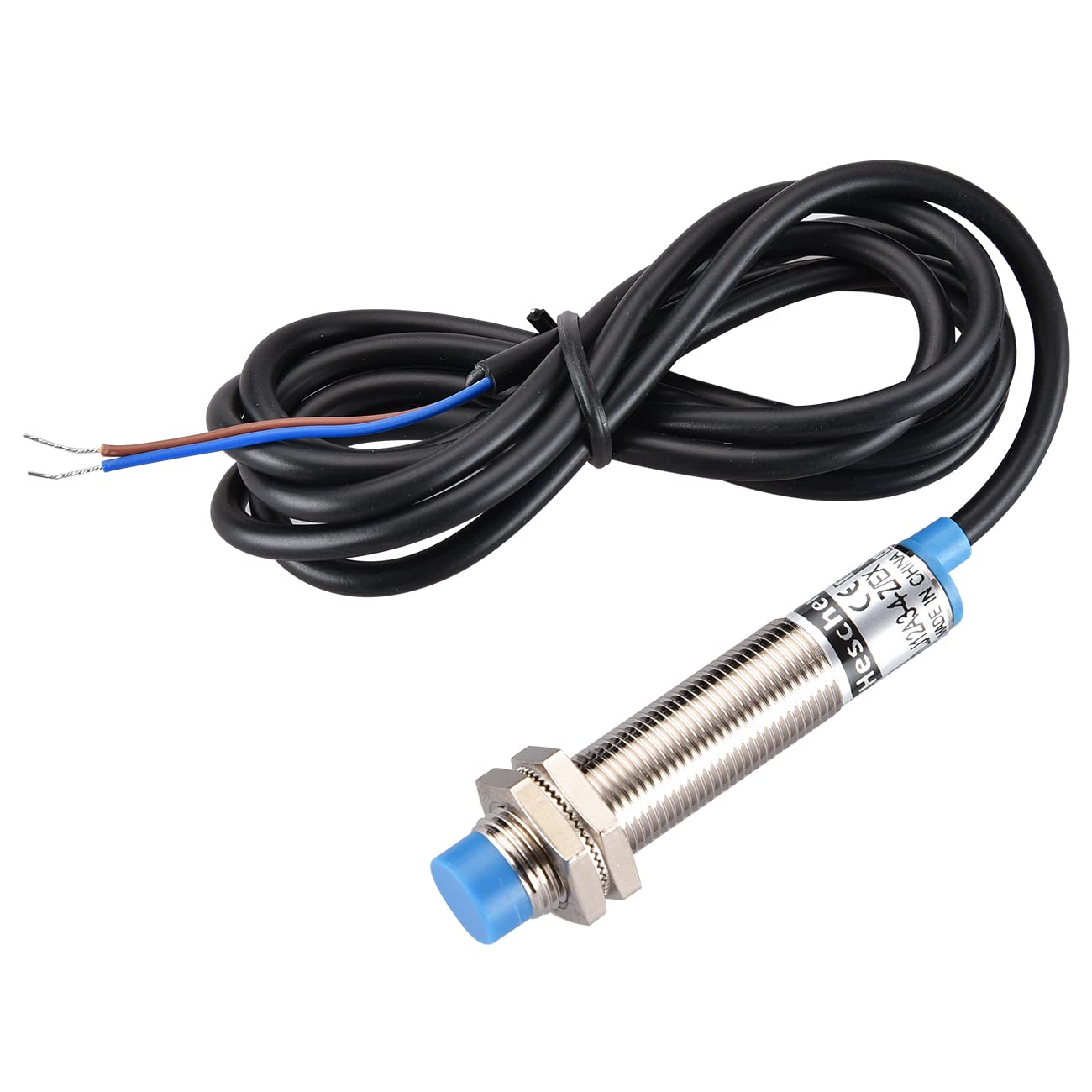 Heschen M12 Inductive Proximity Sensor Switch Non-shield Type LJ12A3-4-Z/EX Detector 4mm 10-30VDC 200mA Normally Open(NO) 2 Wire
