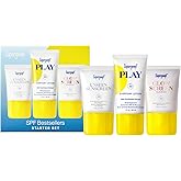 Supergoop! SPF Bestsellers Starter Set - Includes PLAY Everyday Lotion SPF 50 (1 fl oz), Unseen Sunscreen SPF 40 (0.5 fl oz) & Glowscreen SPF 40 (0.5 fl oz)