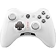 MSI Force GC30V2 White Wireless Gaming Controller, Dual Vibration Motors, Dual Connection Modes, Interchangable D-Pads, Compatible with PC & Android