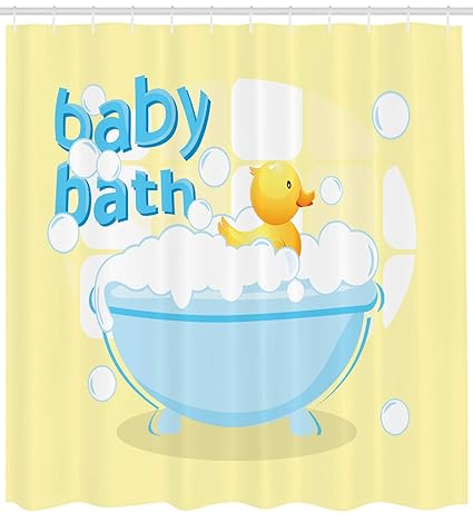 Amazon Com Lunarable Duckies Shower Curtain By Rubber Duckling