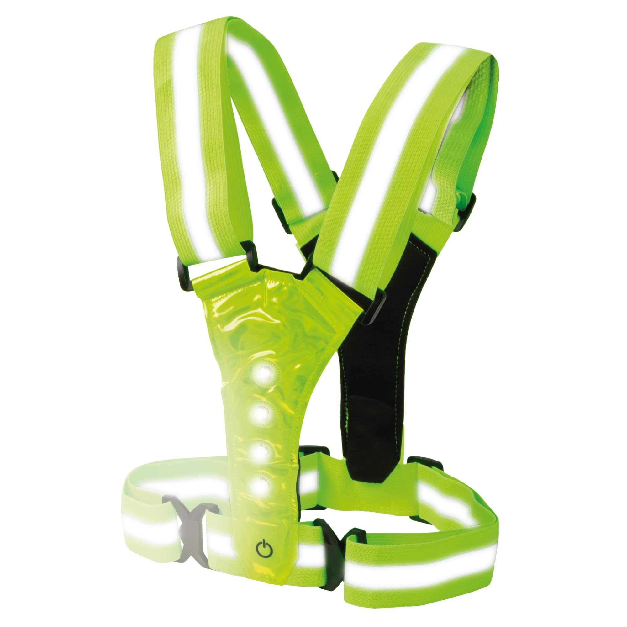 iN Hi Vis Vest Running Lights for Runners – High Vis Vests – Running Vest – Hi Visibility Jacket – Lightweight Adjustable 360° - Red Lights on the Back - High Visibility Reflective Gear for Outdoor