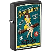 Zippo Lighter: Cigar Pin-up Girl - Black Matte 81329
