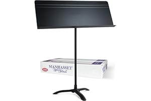 Manhasset Music Stand - Fourscore Model - Extra Wide, 32 Inch Desk - Easily Holds up to 4 Sheets - Heavy Duty, Sheet Music Stand - Made in the USA