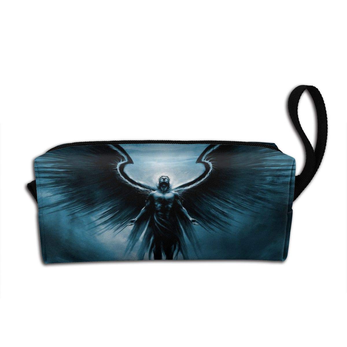 Black Fallen Angel Portable Multifunction Make-up Mini Bag Makeup Bag Sewing Kit Medicine Bag Cosmetic Bag For Home Office Travel Camping Sport Gym Outdoor