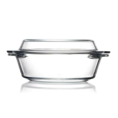 casserole dish with glass lid