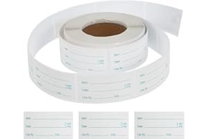 jojofuny Food Storage Date Labels Blue Removable Adhesive Stickers for Kitchen, Refrigerator & Pantry Containers - 250pcs Rol