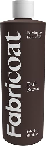 Fabricoat Fabric Paint Dark Brown 500ml for Fabrics Sofas Cars Upholstery