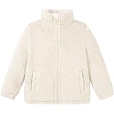 Kids Toddler Fleece Jackets Zip Up Stand Collar Coat Fuzzy Outerwear for Boys Girls Clothes 2T 3T 4T 5T 6T 7-8 Years