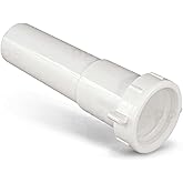 Q4468 Plastic 6 Inch Extension Tube for Tubular Drain Applications 1-1/2 Inch White
