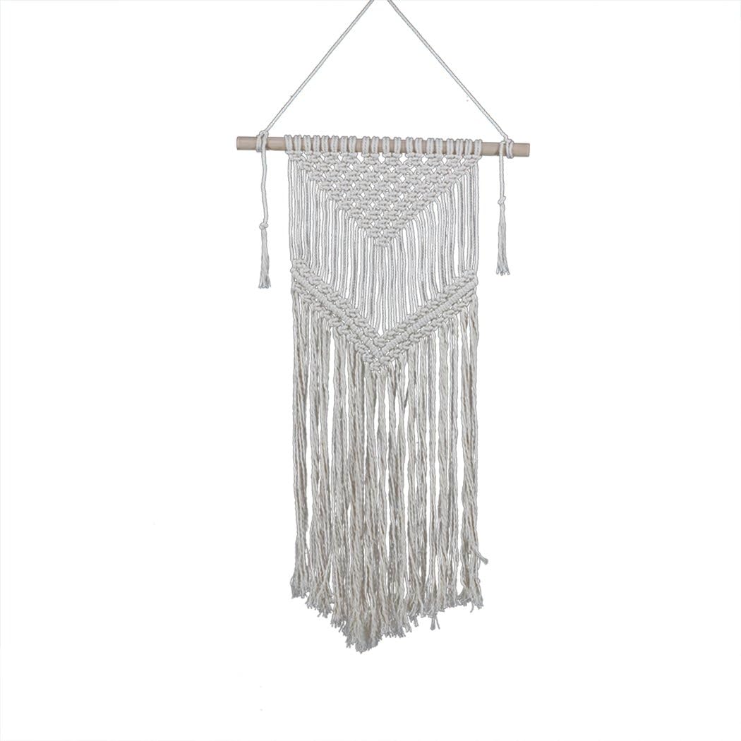 OMAS Handmade Macrame Wall Hanging- Woven Wall Art- Macrame Tapestry-Boho Wall Decor- Textile Wall hanging – 40.94”L X 23.62”W Chic Bohemian Home Geometric Art Decor