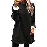 Arispjct Warm Fleece Lined Sweatshirt For Women Winter Cozy Sherpa Pullover Sweaters Loose Fuzzy Casaul Loungewear 2025