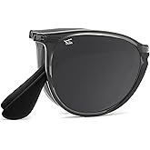 Foldies Milano Folding Sunglasses Polarized, UV400, UVA, UVB Protection for Men Women, Folding Sunglasses Leather Case
