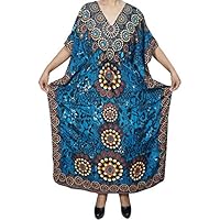 Mogul Womens Maxi Caftan Kaftan Cover Up Beach Dress Holiday Resort Wear One Size