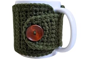 NANDY'S NOOK Olive Mug Cozy Sleeve, Coffee and Tea Cup Cover, Gift for Any Occasion, Fits 11-Ounce Mugs