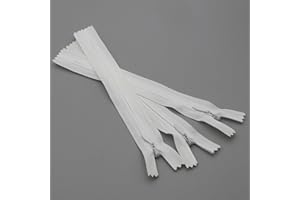 Fumanlou 3PCS #3 22 Inch White Invisible Zippers for Sewing Skirts and Crafts,Nylon Coil Bulk Zippers for Dresses,Pockets,Pil