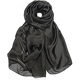 vimate 100% Large Silk Feeling Scarf-Women's Fashion Long Mulberry Silk Satin Neck Scarf Sunscreen Shawl Wrap Headscarf