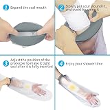 EVERCRYO Waterproof Short Arm Cast Cover for Shower - Grey view 5