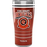 Tervis Traveler NFL Cincinnati Bengals - Vintage Triple Insulated Tumbler Travel Cup Keeps Drinks Cold & Hot, 20oz, Stainless Steel