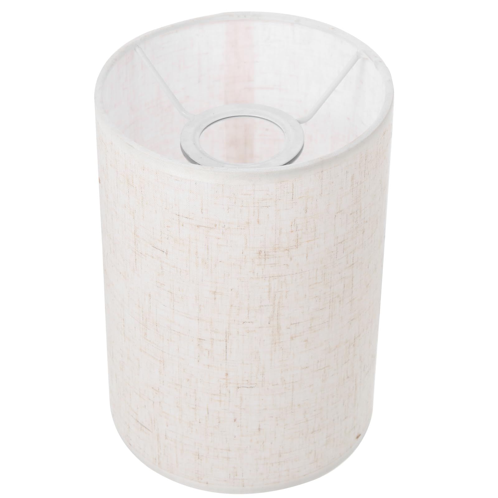 LIOOBO Linen Fabric Lamp Shade Replacement Cylinder Drum Lamp Shade Transitional Hardback Clip on Spider Construction for Floor Table Lamp Beige, 14x14x20cm