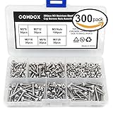Comdox 300pcs M3 Stainless Steel Hex Socket Head Cap Screws Nuts Assortment Kit with Box (M3)