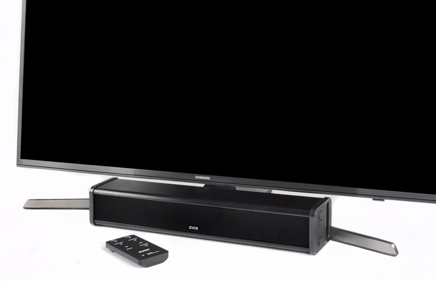 zvox accuvoice soundbar with 6 level audiology dialogue boost