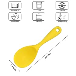 Silicone Rice Paddle Spoon Set of 2,Non Stick Heat
