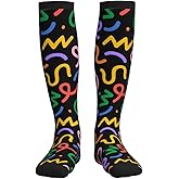 Cayiibe Compression Socks for Women Men Circulation Graduated Supports Socks for Running Athletic Sports Nurse Travel