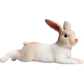 MOJO - Realistic Rabbit Lying | Hand-Painted Toy Figure | Farmland Collection | True to Life &amp; Highly Detailed | Designed in UK