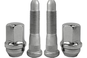 Mysttoo M14x1.5 Wheel Lug Stud Nut Set Compatible with 2008-22 Cadillac Escalade SRX CT5 CT6 CTS XT5 XTS Camaro Equinox Malibu Impala Colorado C1500 C2500 K1500 K2500 Suburban (4PCS)